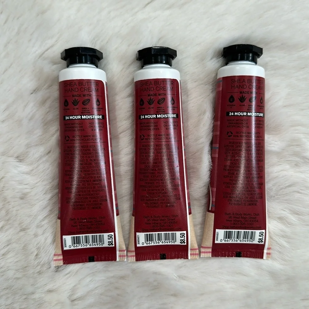 NEW Bath& Body Works Set of 3 Shea Butter Hand Cream Champagne Apple & Honey